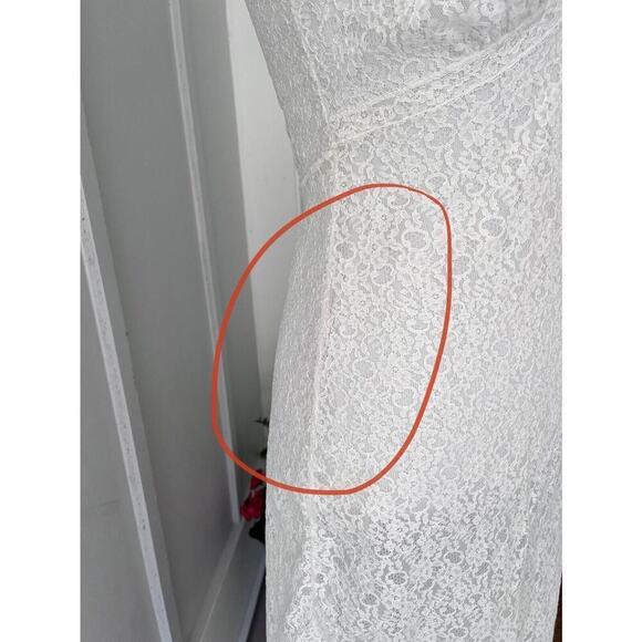 Vintage 50s BEAUTY Dress SLIP Nylon FULL IVORY LACE Lace 32 34 XS S Lingerie - Picture 15 of 15